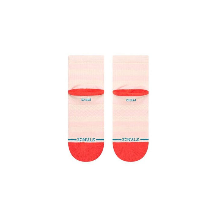 Underside detail of the Anything socks with textured knit and STANCE arch lettering