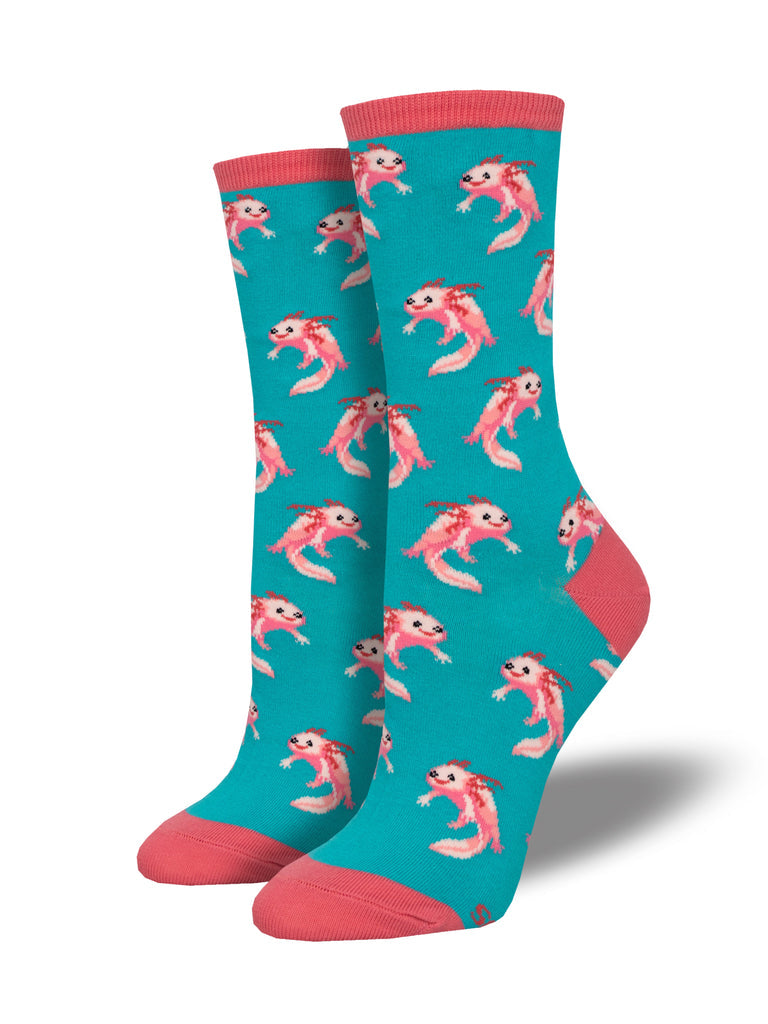 Axolotl Crew Socks | Women's - Knock Your Socks Off