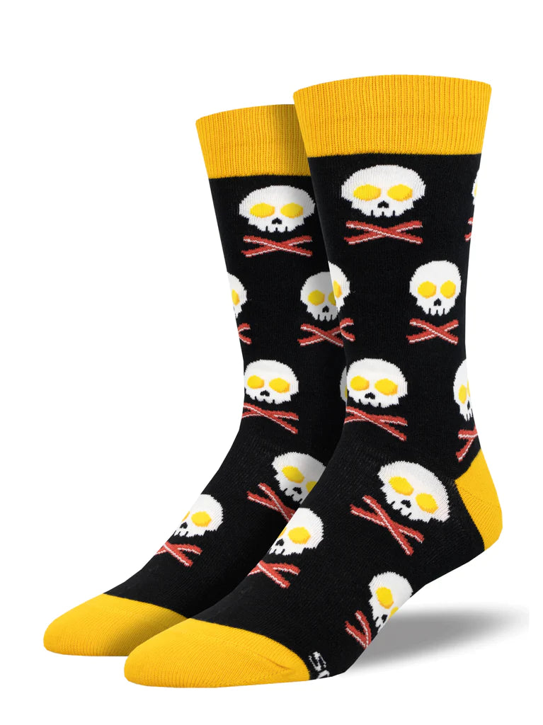 Bacon X Eggs Crew Socks | Men's - Knock Your Socks Off