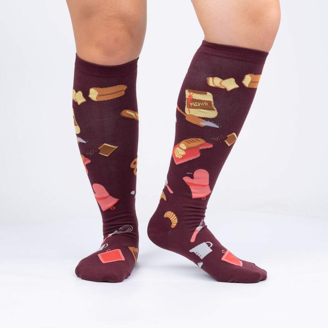 Bake at 350 Knee High Socks | Women's - Knock Your Socks Off