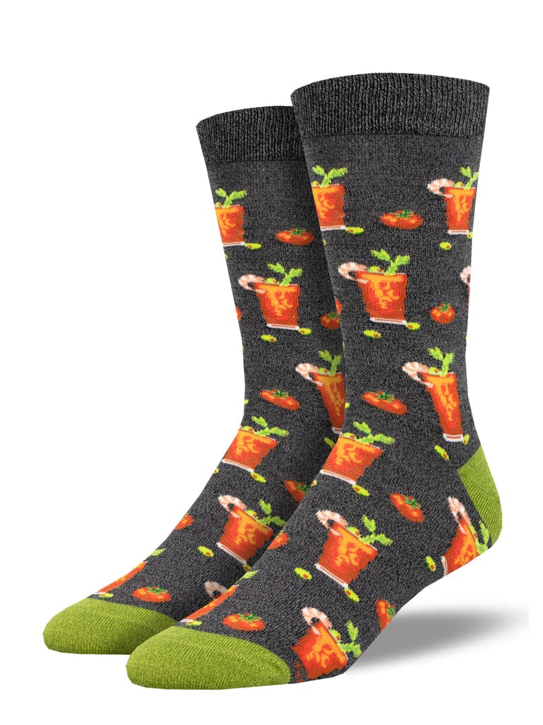 Bamboo "Bloody Good Drink" Crew Socks | Men's - Knock Your Socks Off