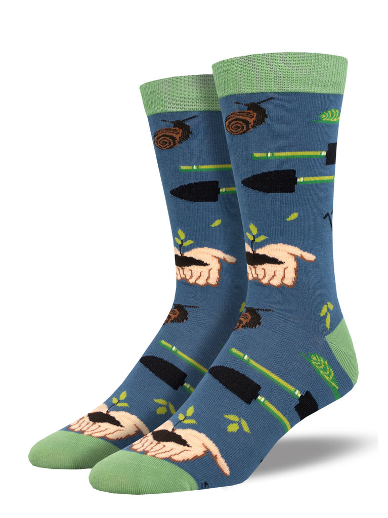 Bamboo Green Thumb Crew Socks | Men's - Knock Your Socks Off