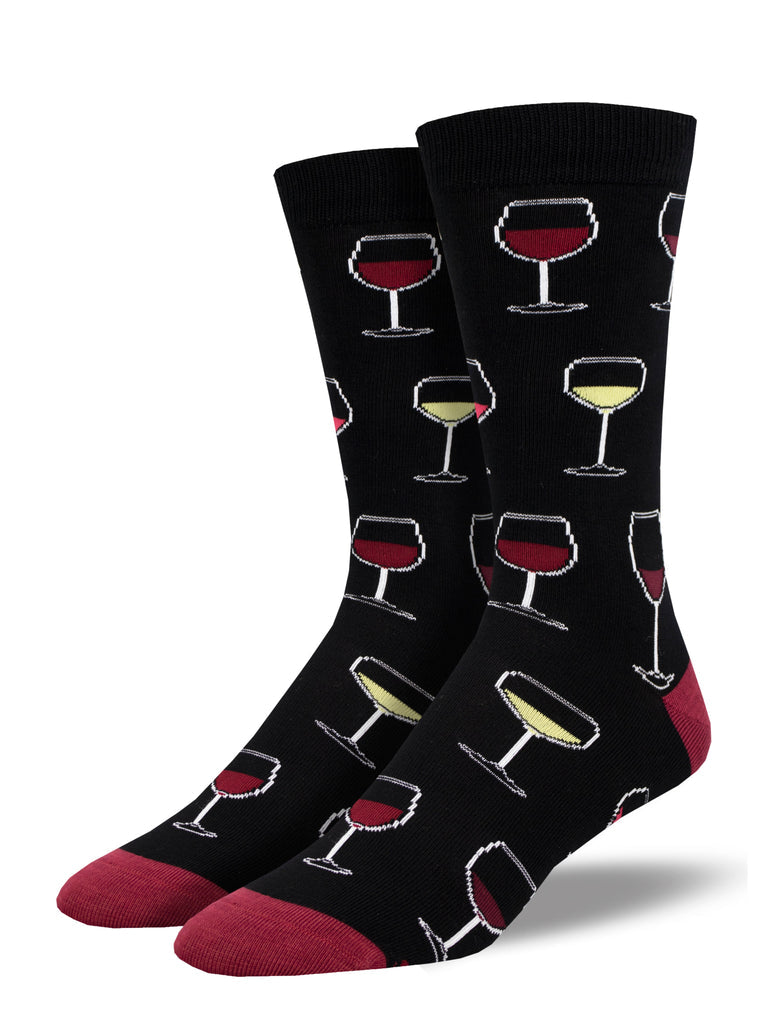 Bamboo Sip Sip Hooray Crew Socks | Men's - Knock Your Socks Off