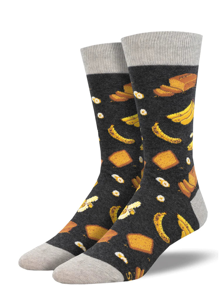 Banana Bread Crew Socks | Men's - Knock Your Socks Off