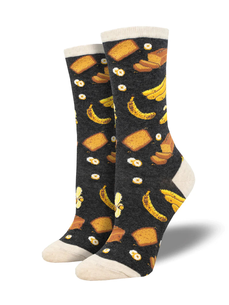 Banana Bread Crew Socks | Women's - Knock Your Socks Off