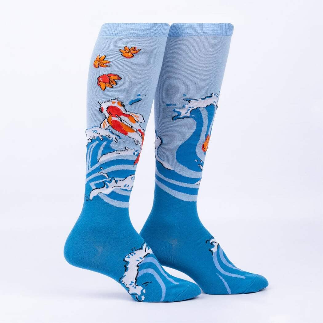 Beauty in Water Knee High Socks | Women's - Knock Your Socks Off