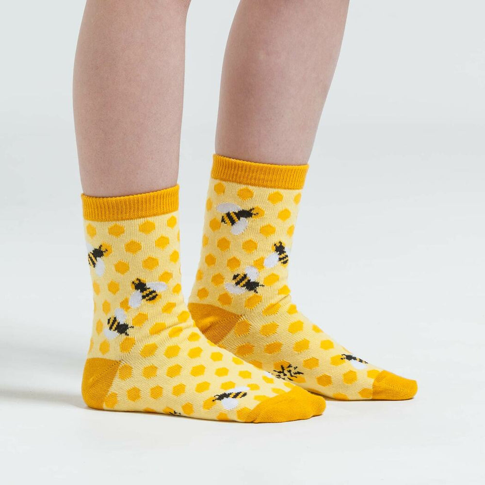 Bee's Knees Youth Crew Socks 3-Pack | Kids' - Knock Your Socks Off