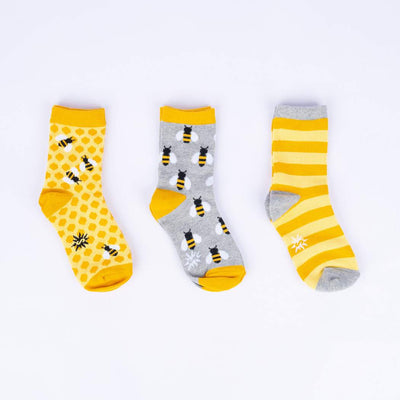 Bee's Knees Youth Crew Socks 3-Pack | Kids' - Knock Your Socks Off