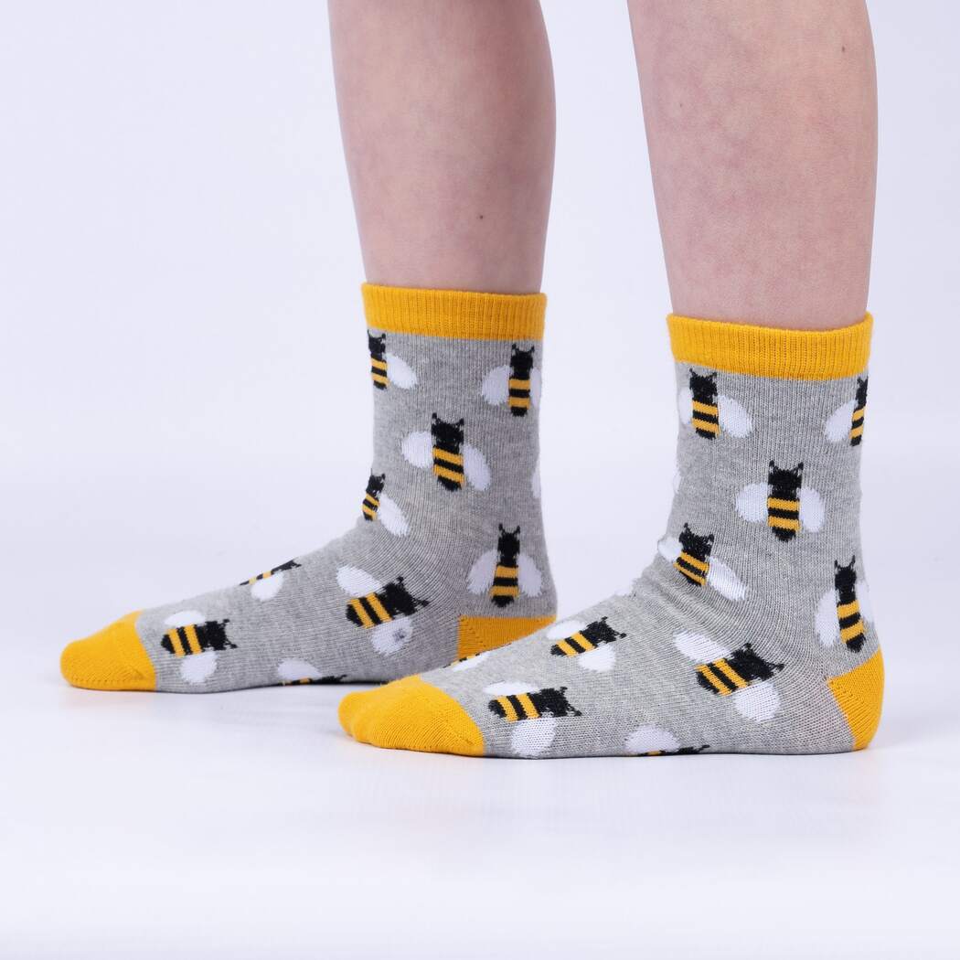 Bee's Knees Youth Crew Socks 3-Pack | Kids' - Knock Your Socks Off