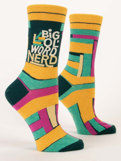 Big Ol' Word Nerd Crew Socks | Women's - Knock Your Socks Off