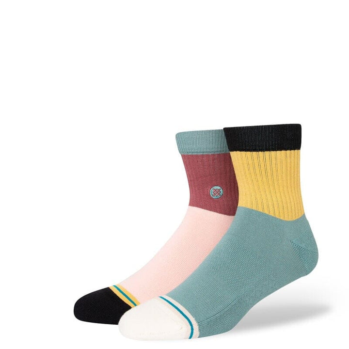 Blocked Quarter Ankle Socks | Women&