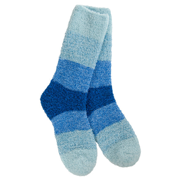 Blue Ombre Cozy Crew Socks | Women's - Knock Your Socks Off