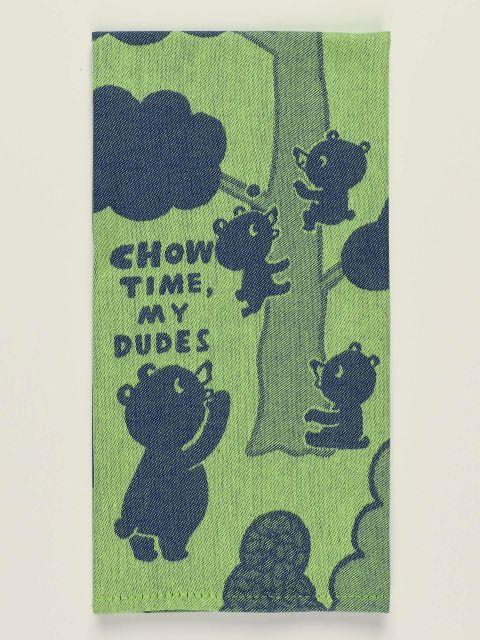 Blue Q - Chow Time My Dudes Dish Towel - Knock Your Socks Off