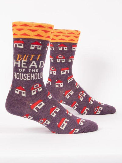 Blue Q - Household Butthead Crew Socks | Men's - Knock Your Socks Off