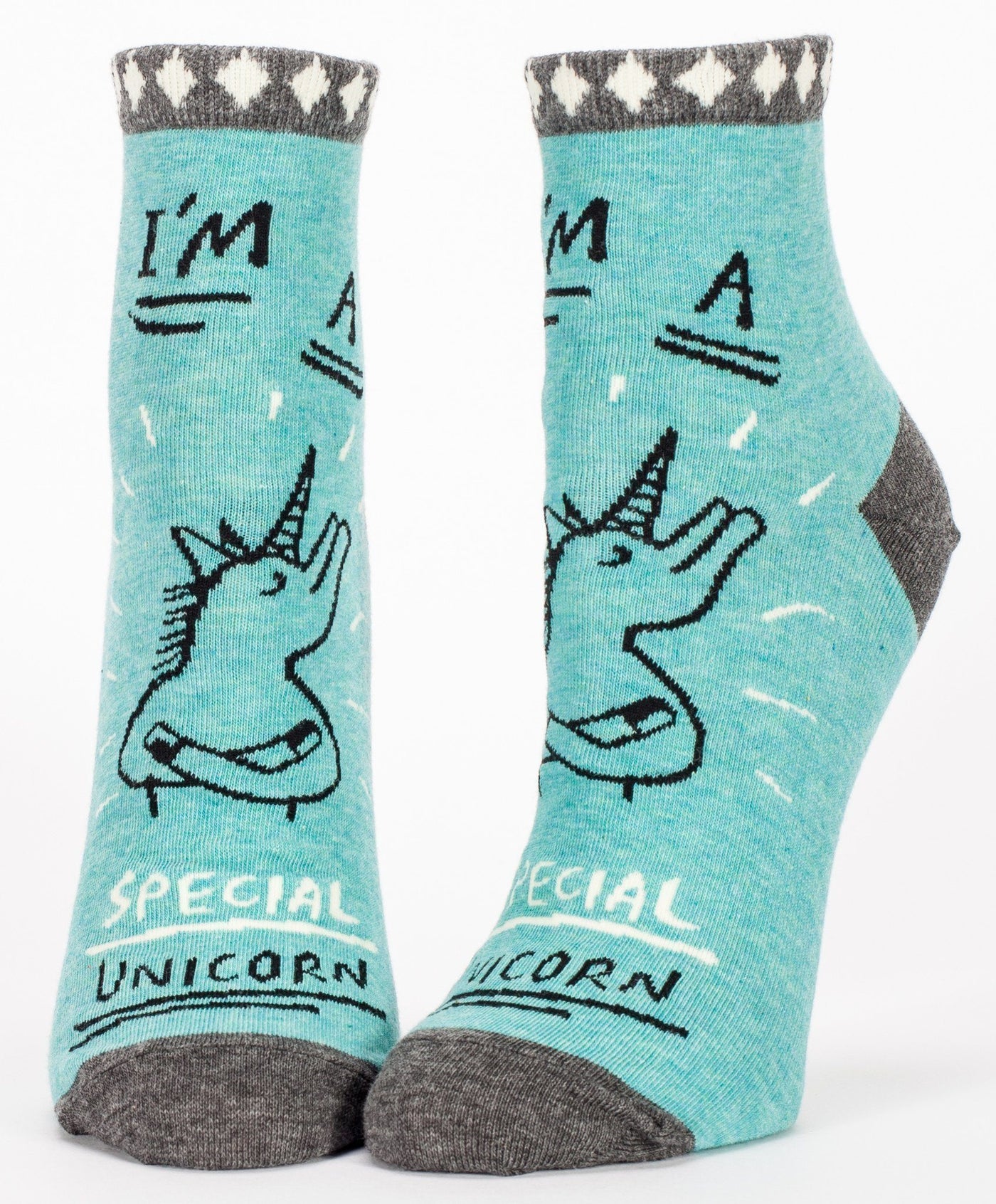 Blue Q - I'm A Special Unicorn Ankle Socks | Women's - Knock Your Socks Off