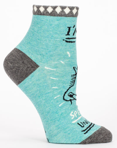 Blue Q - I'm A Special Unicorn Ankle Socks | Women's - Knock Your Socks Off