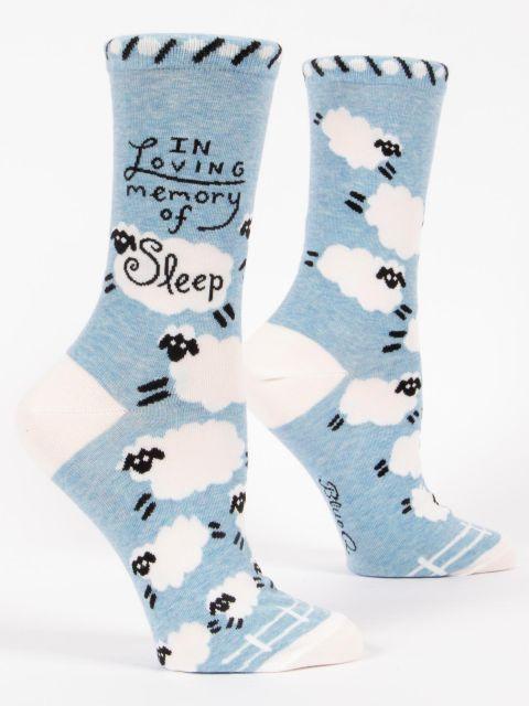Blue Q - In Loving Memory of Sleep Crew Socks | Women's - Knock Your Socks Off