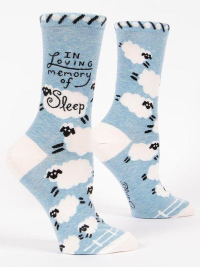 Blue Q - In Loving Memory of Sleep Crew Socks | Women's - Knock Your Socks Off