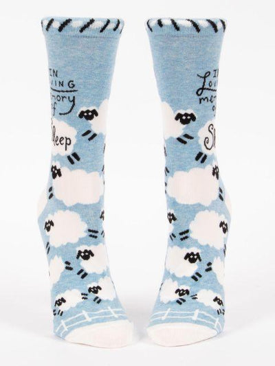 Blue Q - In Loving Memory of Sleep Crew Socks | Women's - Knock Your Socks Off