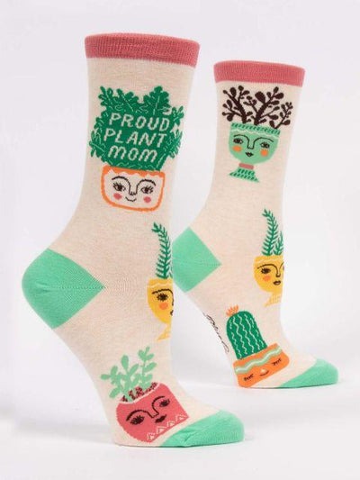 Blue Q - Proud Plant Mom Crew Socks | Women's - Knock Your Socks Off