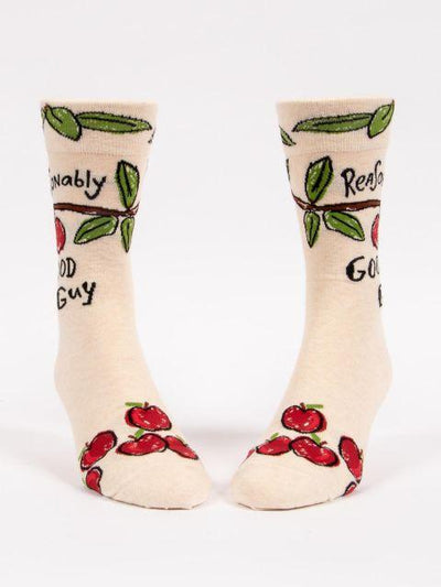 Blue Q - Reasonably Good Guy Crew Socks | Men's - Knock Your Socks Off