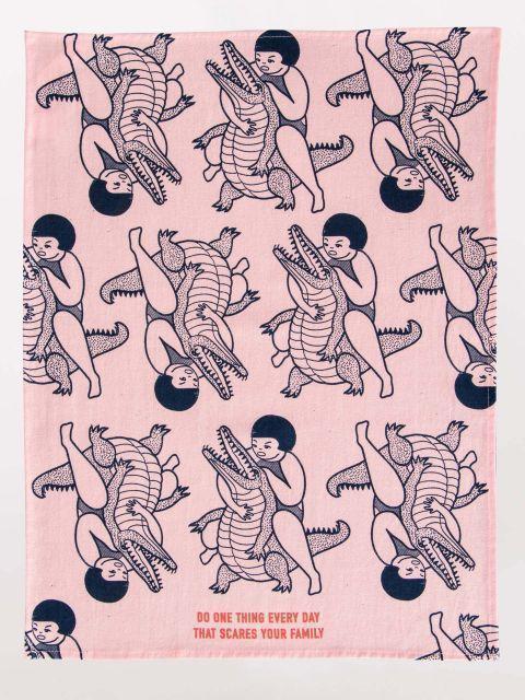 Blue Q - Scares Your Family Dish Towel - Knock Your Socks Off