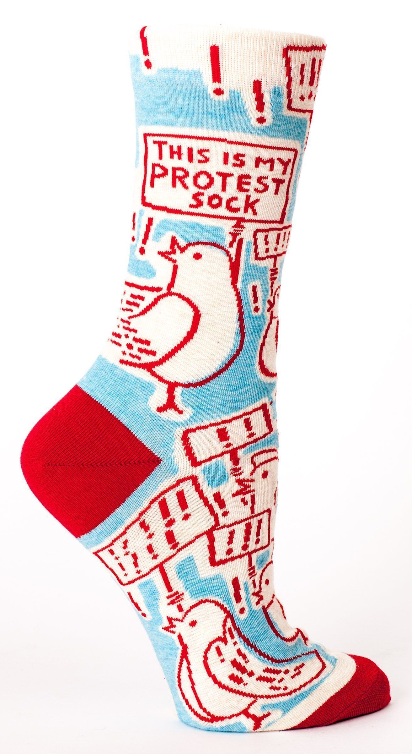 Blue Q - This is My Protest Sock Crew Socks | Women's - Knock Your Socks Off