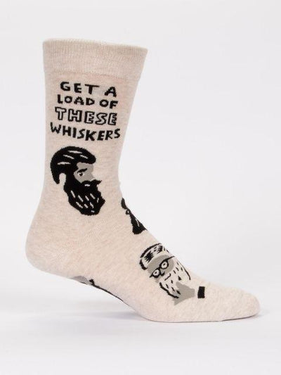 Blue Q - Whiskers Crew Socks | Men's - Knock Your Socks Off