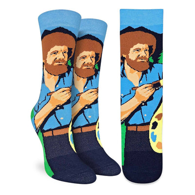 Bob Ross, Exploring Color Palettes Crew Socks | Women's - Knock Your Socks Off