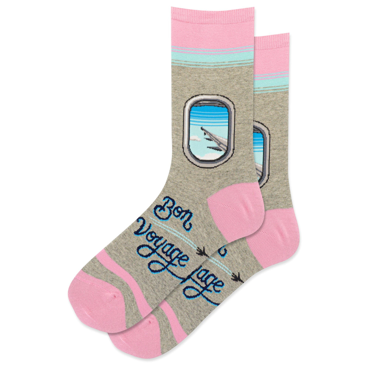 Bon Voyage Crew Socks | Women's - Knock Your Socks Off