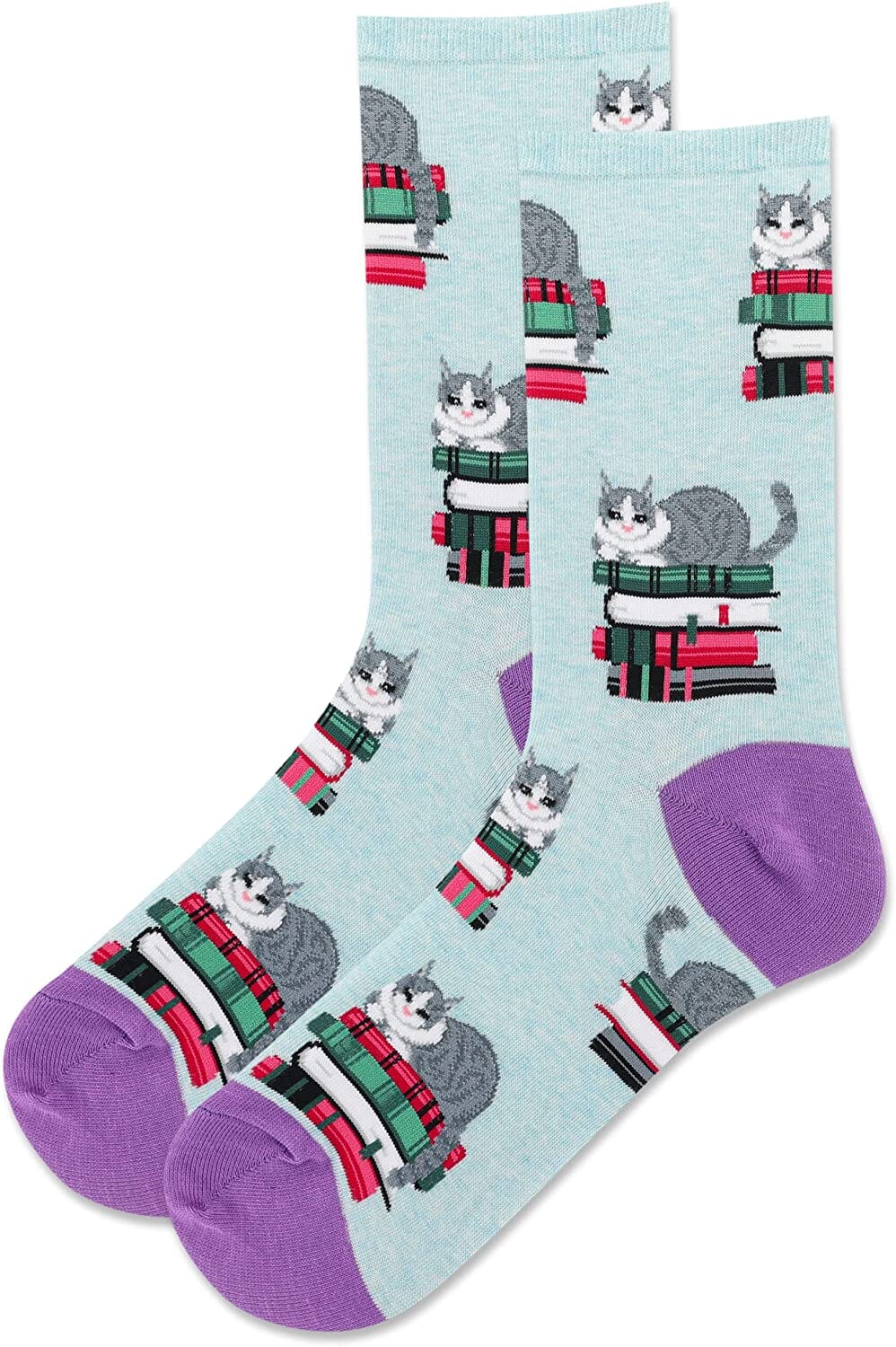 Book Cat Crew Socks | Women's - Knock Your Socks Off