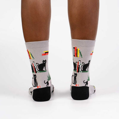 Booked for Meow Women's Crew Socks | Women's - Knock Your Socks Off