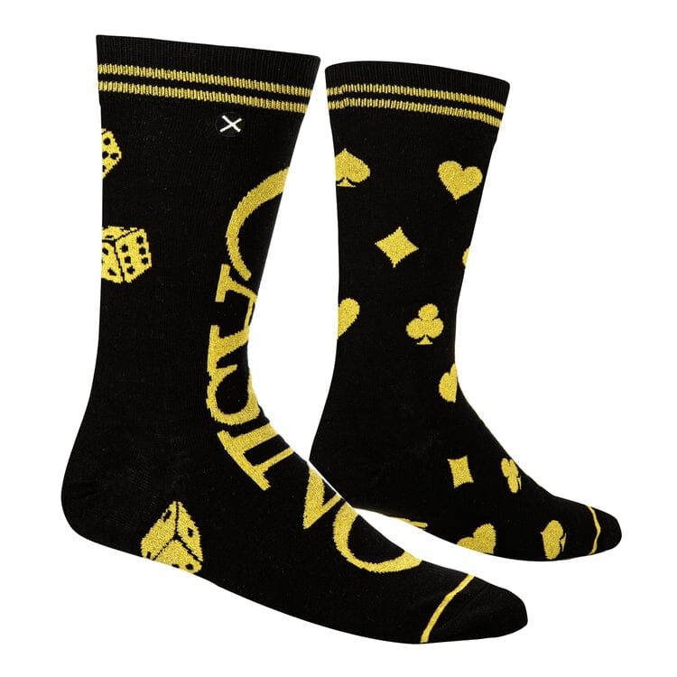 Casino Split Crew Socks | Men's - Knock Your Socks Off