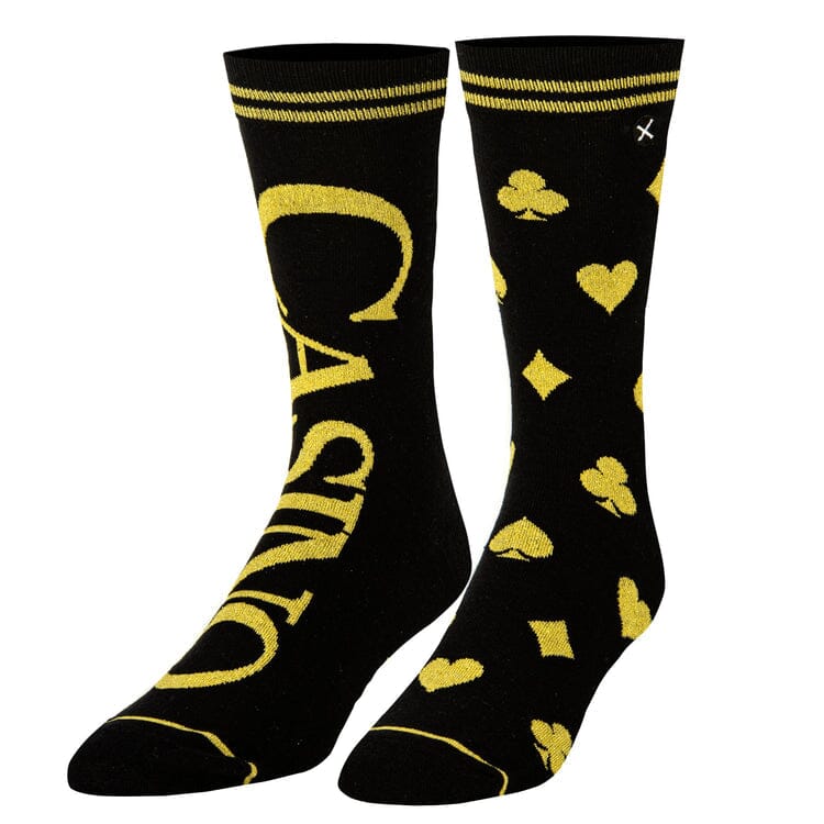 Casino Split Crew Socks | Men's - Knock Your Socks Off