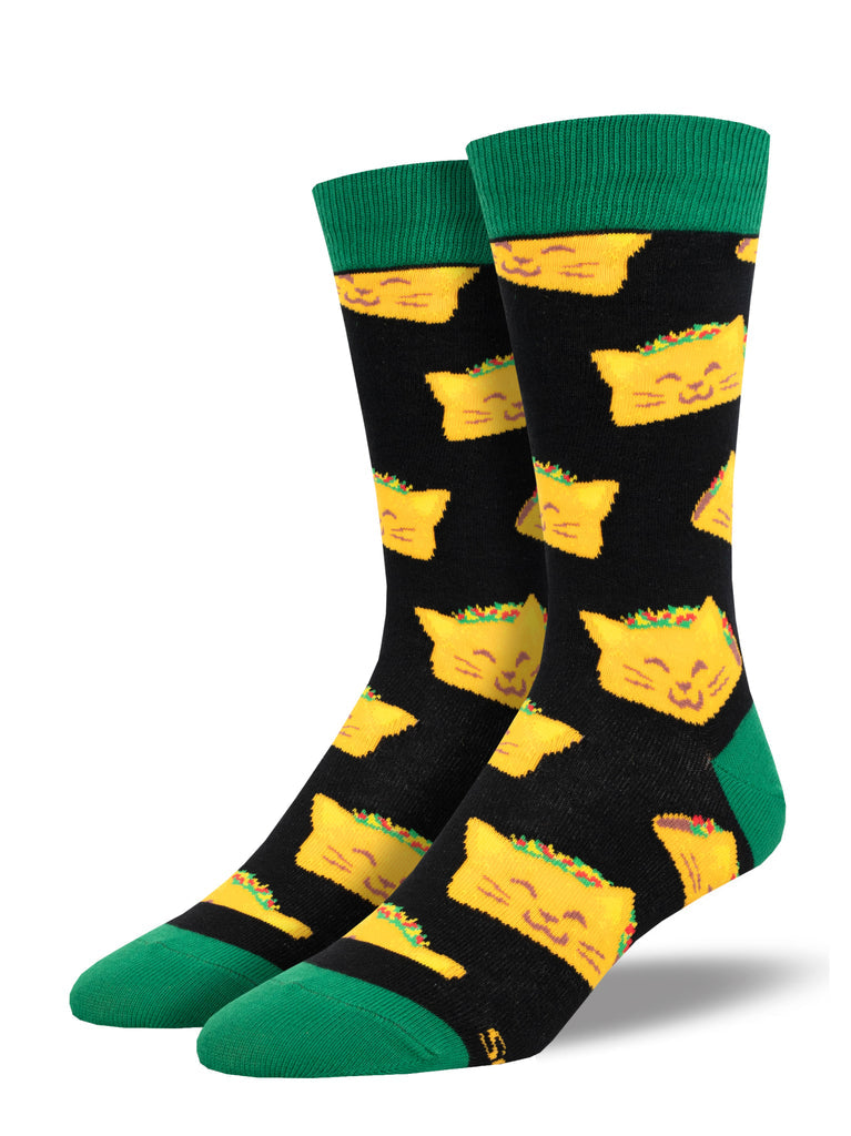 Cat Taco Crew Socks | Men's - Knock Your Socks Off