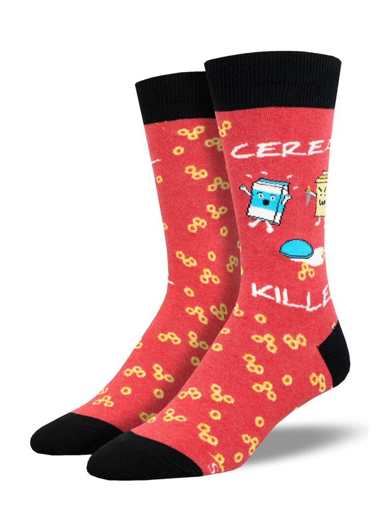 "Cereal Killer" Crew Socks | Men's - Knock Your Socks Off