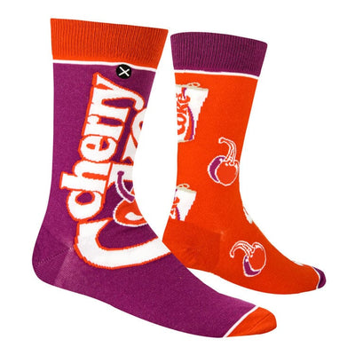 Cherry Coke Split Crew Socks | Men's - Knock Your Socks Off