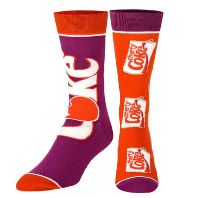 Cherry Coke Split Crew Socks | Men's - Knock Your Socks Off