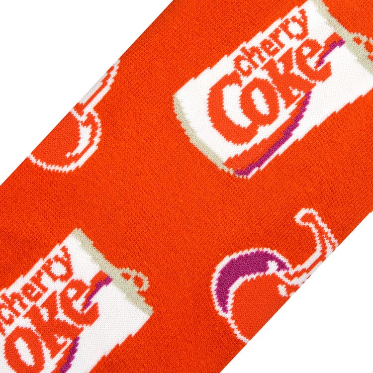 Cherry Coke Split Crew Socks | Men's - Knock Your Socks Off
