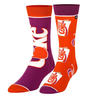 Cherry Coke Split Crew Socks | Men's - Knock Your Socks Off