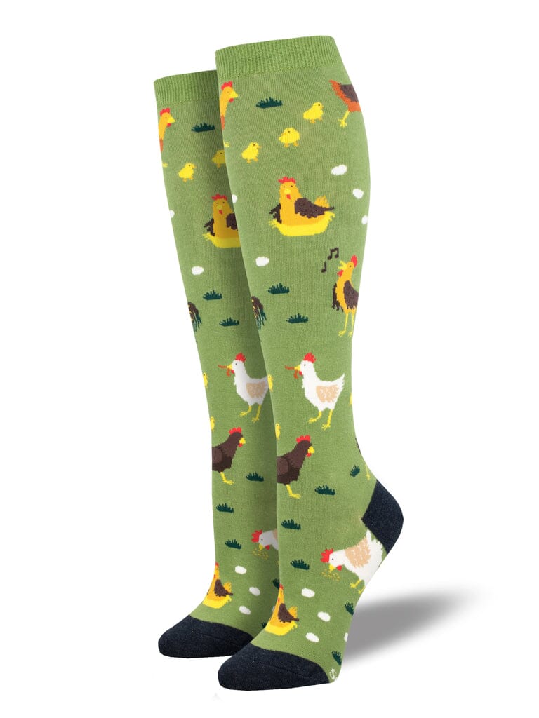 "Chicken Ranch" Knee High Socks | Women's - Knock Your Socks Off