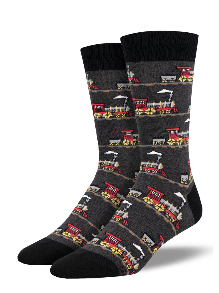 Choo Choo Train Crew Socks | Men's - Knock Your Socks Off