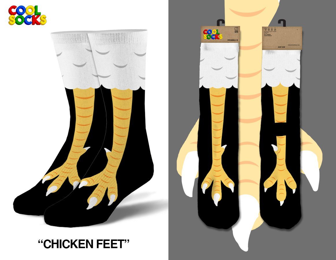 Cool Socks - Chicken Feet Crew Socks | Men's - Knock Your Socks Off