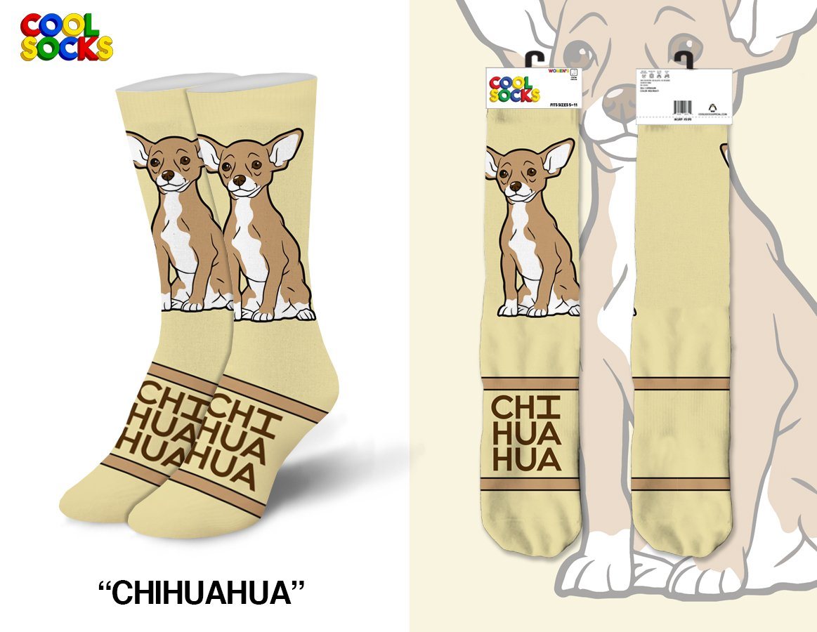 Cool Socks - Chihuahua Crew Socks | Women's - Knock Your Socks Off