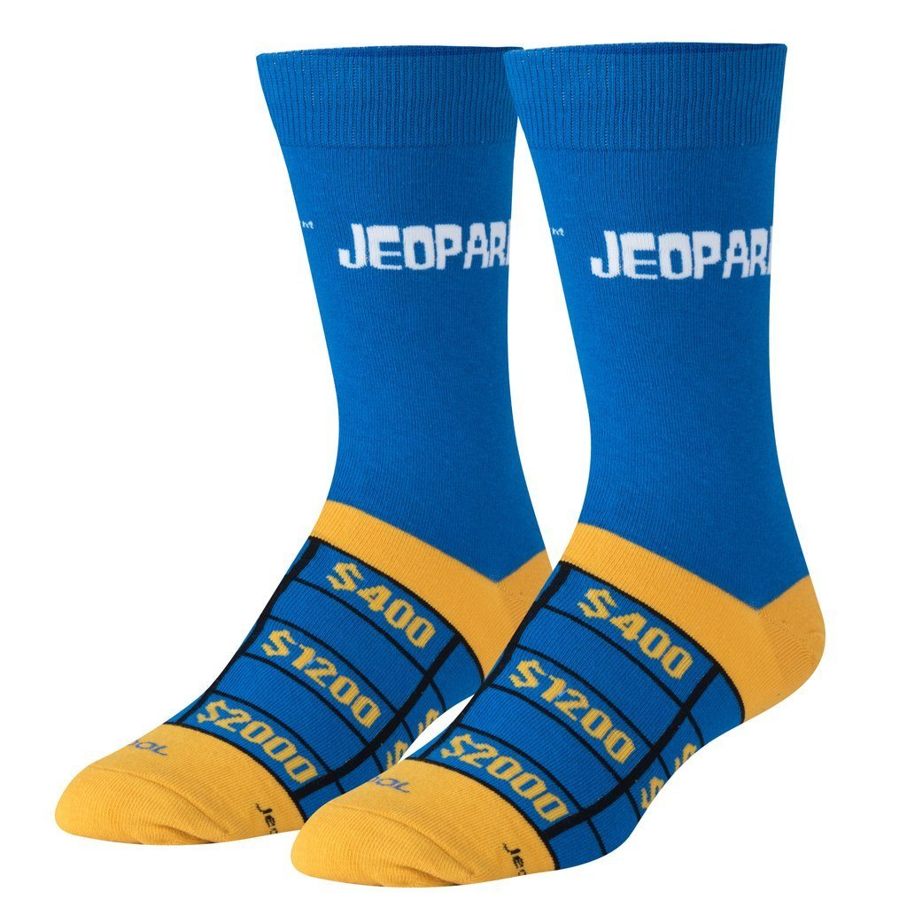 Cool Socks - Jeopardy Crew Socks | Men's - Knock Your Socks Off