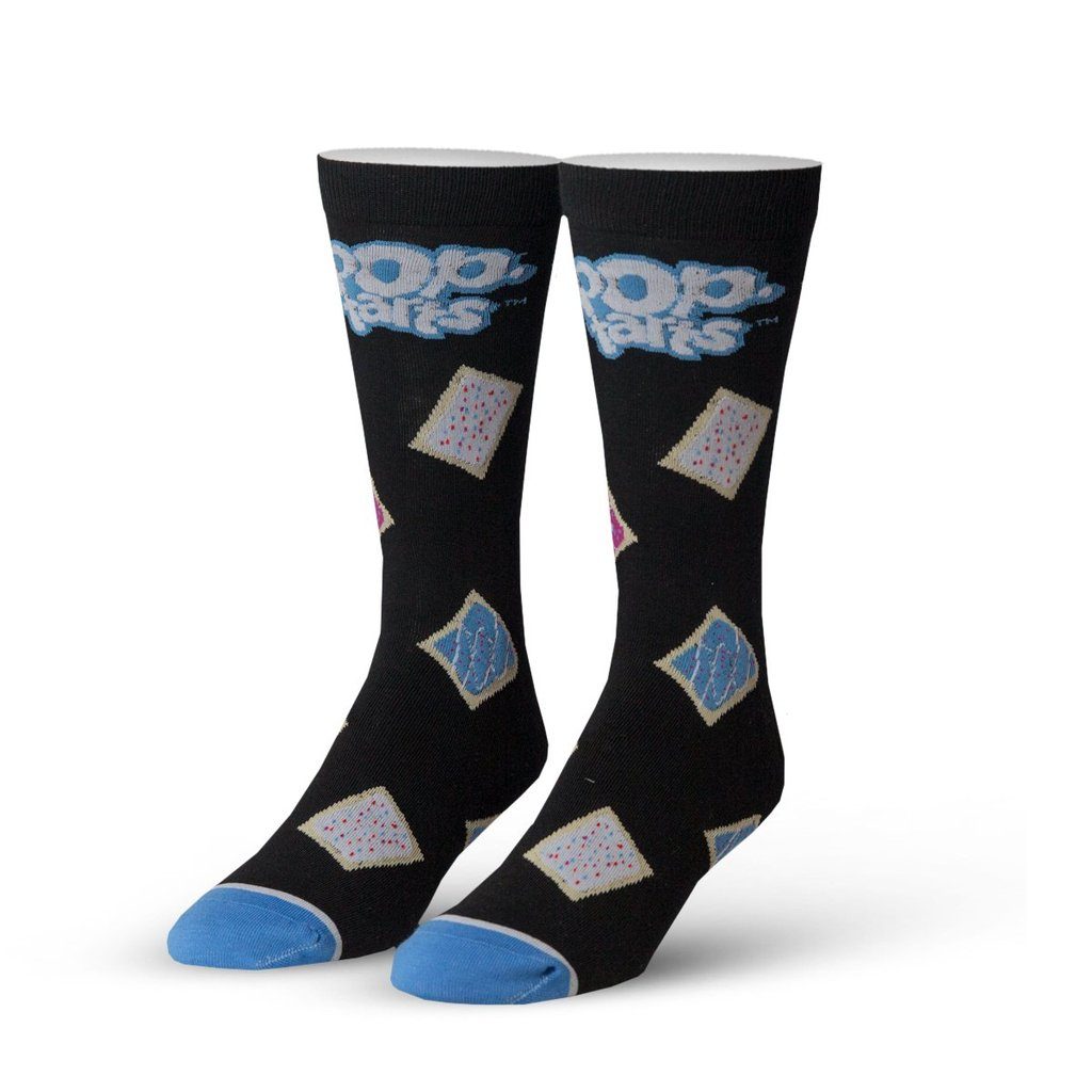 Cool Socks - Pop Tarts Black Crew Socks | Men's - Knock Your Socks Off