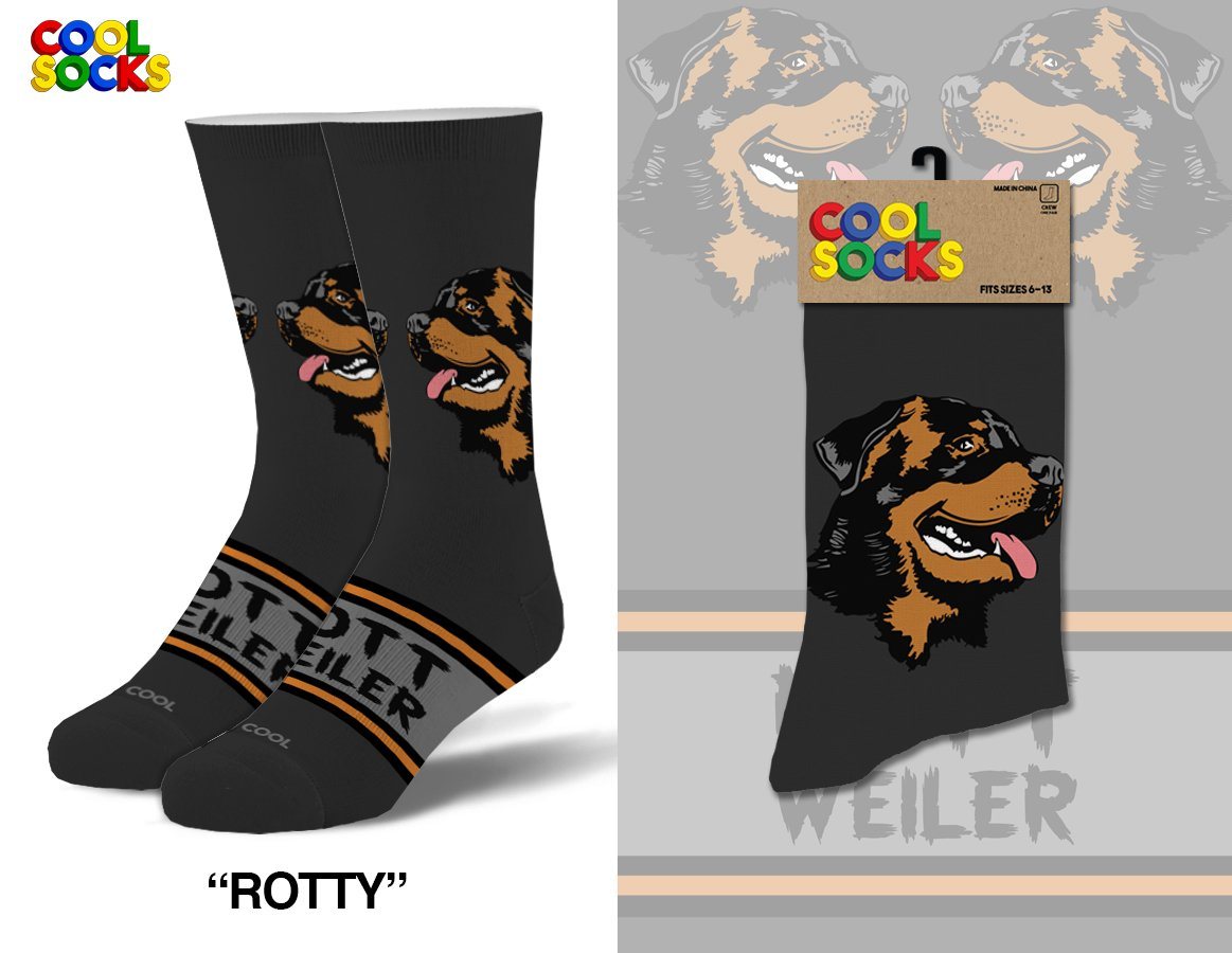 Cool Socks - Rottweiler Crew Socks | Women's - Knock Your Socks Off
