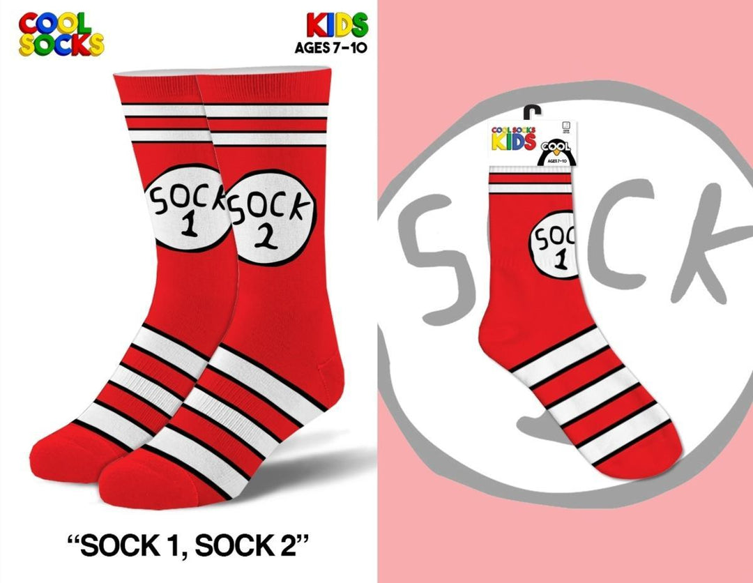 Cool Socks - Sock 1 &amp; Sock 2 Crew Socks | Kids&