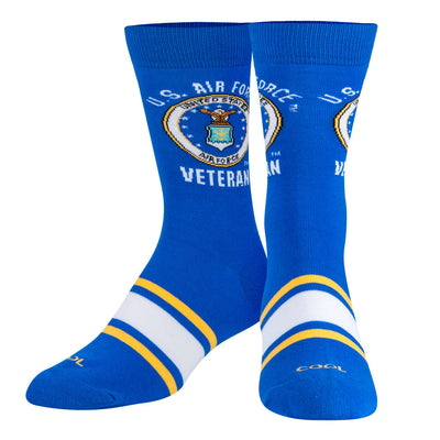 Cool Socks - US Air Force Veteran Crew Socks | Men's - Knock Your Socks Off