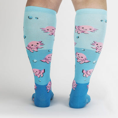 Dancing Axolotl Knee High Socks | Women's - Knock Your Socks Off